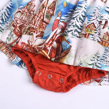 Load image into Gallery viewer, 2pcs 0-24M Christmas Newborn Baby Girls Romper Dress+ Headband Santa Print Jumpsuits Outfit Unique Design