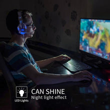 Load image into Gallery viewer, Professional Led Light Gaming Headphones for Computer Adjustable Bass Stereo PC Gamer Over Ear Wired Headset With Mic