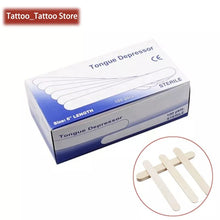 Load image into Gallery viewer, 50pc 100pcs/lot Disposable Wooden Waxing Wax Tongue Depressors Sterilized Individually Paper Packing Tattoo Accessories Supplies