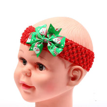 Load image into Gallery viewer, Baby Headband Ribbon Toddler Hair Accessories Girl Newborn Bow Christmas Headwear headwrap