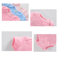 Load image into Gallery viewer, 3PCS Baby Bodysuit Set (0–12M) – Soft Cotton Solid Color Summer Rompers for Boys & Girls