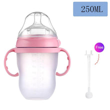 Load image into Gallery viewer, Baby Bottle For Milk and Breastmilk Wide Neck Soft Silicone Feeding Container Baby Water Bottle kids Nursing Bottles