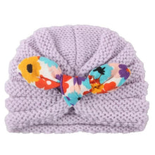 Load image into Gallery viewer, New Handmade Cotton Girl Hat Autumn Winter Baby Boy Girl Hat Colorful Bow Elastic Cute Baby Turban In Elegant Design