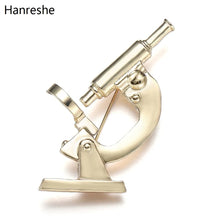 Load image into Gallery viewer, Hanreshe Classic High Quality Microscope Brooch Pin Zinc Alloy Medical Equipment Medical Pins For Doctors Nurses Lapel Jewelry