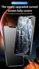 Load image into Gallery viewer, 3pcs Full Cover Protective Glass On For Iphone 11 12 13 Pro Max Tempered Glass Film Iphone X Xr Xs Screen Protector Curved Edge Anti Scratch Bubble Free Smooth Tempered Glass Screen Protector