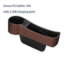 Load image into Gallery viewer, Multifunctional Car Seat Gap Storage Box Cup PU Leather Pocket Catcher Organizer Phone Bottle Cups Holder Car Accessories
