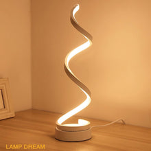 Load image into Gallery viewer, LED Spiral Table Lamp Modern Curved Desk Bedside Lamp Dim able Warm White Light For Living Room And Bedroom