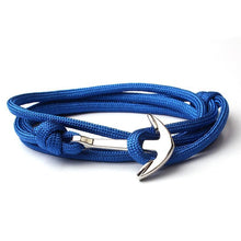 Load image into Gallery viewer, New Navy Blue Anchor Bracelet Men Friendship Anchor Bracelet Handmade Multi-layer Nylon Rope Chain Men And Women Jewelry