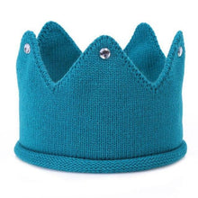 Load image into Gallery viewer, Modern Luxury New Trend Baby Hat Girls and Boys Crown Knitted Cap Toddler Empty Top Hats Newborn Design Woolen Yarn Bonnet For Kids
