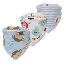 Load image into Gallery viewer, 3PCS Comfortable Waterproof Organic Cotton Baby Burp Cloth Bandanna Scarf Bibs For Newborn Baby Boy And Girl