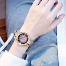 Load image into Gallery viewer, Women Elegant Popular Watch Set Starry Sky Ladies Bracelet Watch Casual Leather Sports Quartz Wristwatch For Women and Girls