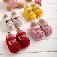 Load image into Gallery viewer, Candy Colors Newborn Baby Prewalker Princess Girl Crib Big Flower Soft Bottom Anti-slip Shoes Footwear Shoes