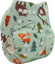 Load image into Gallery viewer, Modrn Printed Baby Pocket Cloth Diaper Nappy Reusable Adjustable Washable Nappies For Baby Boys and Baby Girls In Elegant Style