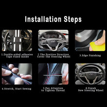 Load image into Gallery viewer, Auto Braid On The Steering Wheel Cover for Honda Freed Hand Sewing Car Steering Wheel Cover Car-Styling Interior Accessories