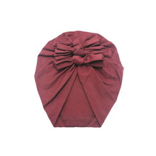 Load image into Gallery viewer, Luxury Modern Baby Headband Hat Bowknot Print Cotton Stretchy Turban Headband Infant Head Wrap Beanie Hat For Babies and Kids