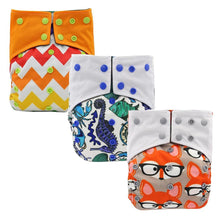 Load image into Gallery viewer, All-In-One Cloth Diaper for Baby Bamboo Charcoal Eco-friendly Baby Cloth Diaper