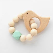 Load image into Gallery viewer, Modern Baby Silicone Wooden Nursing Bracelets Wood Teether Silicone Beads Teething Wood Rattles Toys for Baby