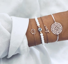 Load image into Gallery viewer, Boho Rose Map Bracelets & Bangles for Women Bohemian Round Charm Bracelet Set Fashion Multilayer Accessories Luxury Jewelry