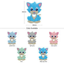 Load image into Gallery viewer, Baby Teethers Cartoon Animal Baby Teething Toy Penguin Silicone Teether Unicorn Pendant Raccoon Accessories