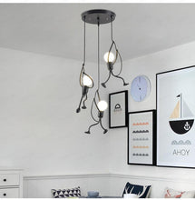 Load image into Gallery viewer, Industrial Metal Pendant Light, Creative Cartoon Ceiling Light Fixture, Indoor Hanging Lamp, Modern Minimalist Lamps for Bedrooms Loft Study Restaurant Entryway Foyer, E27 Great decoration for Bedroom and Kids Room