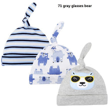 Load image into Gallery viewer, Printed Baby Hats & Caps For Newborn Baby Accessories In Elegant Modern Design Set Of 3PCS For Baby Kids