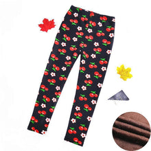 Load image into Gallery viewer, Baby Girls Leggings Thick Warm Dot Pants Kid Girl Leopard Plus Pants Children Vintage Flowers Trousers For Girls Kids