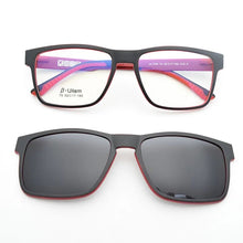 Load image into Gallery viewer, Ultem Glasses Frame For Men With Polarized Magnet Clip Sunglasses Myopia Women Eyewear Prescription Lens Driving Mirror JKK75