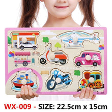 Load image into Gallery viewer, New Hand Grab Board Wooden Puzzle Toys for Children Cartoon Animal Fruit Kids Baby Early Educational Learning Toy