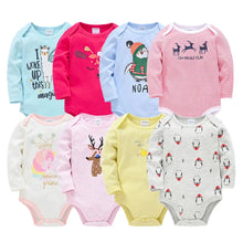 Load image into Gallery viewer, 3/6 PCS Kavkas Cotton Baby Bodysuit Long Sleeve Set for Newborn Boys & Girls 0β12 Months