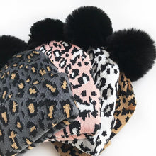 Load image into Gallery viewer, Matching Family Outfits Leopard Children Hats Mother Kids Hats Winter Kids Caps For Mother & Daughter in Elegan Leopard Design