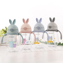 Load image into Gallery viewer, Rabbit Baby Feeding Cup with a Straw BPA Free Children Feeding Drinking Handle Water Bottles Training Cup For Milk For Kids and baby