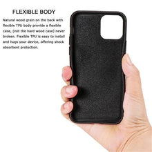 Load image into Gallery viewer, Vintage Wooded Back Case For iPhone 14 13 Mini 12 SE XR X S Max 8 7 Plus Genuine Bamboo Wooden Hard Phone case iPhone 11 Pro Max Strong Hard Protective Case For iPhone