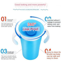 Load image into Gallery viewer, Baby 240ml Leak Proof Rotatable Magic Cup Baby Learning Drinking Cup Child Water Cup Bottle