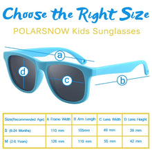 Load image into Gallery viewer, Kids Sunglasses Polarized with Strap for Girls Boys TPEE Flexible Frame UV400 Sun Glasses for Baby Toddler kids 0-2 and 2-8