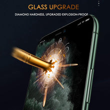 Load image into Gallery viewer, 3pcs Full Cover Protective Glass On For Iphone 11 12 13 14 Pro Max Screen Protector For Iphone X Xr Xs Max 7 8 6s Plus Se Glass Full Screen Protector Edge To Edge Full Screen Coverage