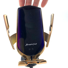 Load image into Gallery viewer, Automatic Luxury Modern Car Wireless Charger Infrared Induction Wireless Charger For Phones Sliver/Gold
