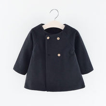 Load image into Gallery viewer, Modern Trend New Baby Girl Woolen Long Coat for Girls Windproof Made For Autumn and Winter Season
