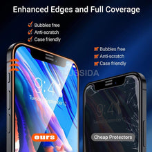 Load image into Gallery viewer, 2PCS 3D Tempered Glass on For iphone 11 12 13 14 Pro Max 14 Plus Screen Protector Protective Glass For iphone X XS MAX 7 8 Plus Glass Horizontal Privacy Glass Screen Protector for Gaming & Streaming