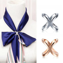 Load image into Gallery viewer, Fashion Retro Hollow Owl Tube Scarf Buckle Brooches Crystal Scarf Brooch Cross Wedding Brooch Women's Gifts Wholesale Jewelry