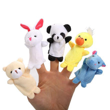 Load image into Gallery viewer, 10pcs Cartoon Plush Toys Boy Girl Finger Puppet Cartoon Animal Child Cute Finger Puppet Dolls Telling Stories To The Baby and Kids
