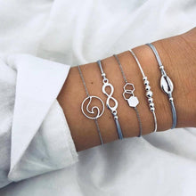 Load image into Gallery viewer, Boho Rose Map Bracelets & Bangles for Women Bohemian Round Charm Bracelet Set Fashion Multilayer Accessories Luxury Jewelry