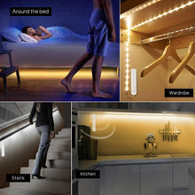 Load image into Gallery viewer, Stevvex Bedside Lights Wireless Night Mode WIth USB Powered Human Body Detector LED Strip Tape for Stairs Corridor