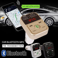 Load image into Gallery viewer, Car Bluetooth FM Transmitter Wireless Handsfree Audio Receiver Auto LED MP3 Player 2.1A Dual USB Fast Charger Car Accessories