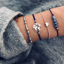Load image into Gallery viewer, Boho Rose Map Bracelets & Bangles for Women Bohemian Round Charm Bracelet Set Fashion Multilayer Accessories Luxury Jewelry