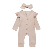 Load image into Gallery viewer, Baby Girl Boy Cotton Clothes Knitted Romper Jumpsuit With Bow In Classic Style For Girls Baby