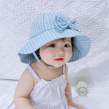 Load image into Gallery viewer, Modern Baby Girls Sun Hat Cotton Baby Hat Kids Child Cap Bowknot Flower Print Bucket Hat Double Sided