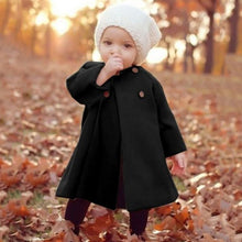 Load image into Gallery viewer, Modern Trend New Baby Girl Woolen Long Coat for Girls Windproof Made For Autumn and Winter Season