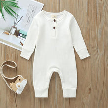Load image into Gallery viewer, Infant Baby Boy Girl Cotton Romper Knitted Ribbed Jumpsuit Solid Clothes Warm Outfit For Kids