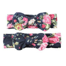 Load image into Gallery viewer, Mother & Baby Headband for Girl Bow Hairband Floral Elastic Hair Bands Parent-Child Turban Hair Accessories Bow For Mother and daughter