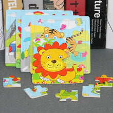 Load image into Gallery viewer, 1 Pcs Animal Wooden Puzzles For Children In Wooden 3D Mosaic Puzzles Kids Educational Toys Design For Baby Birthday Gifts